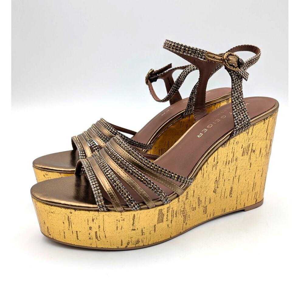 Kurt Geiger London Pierra Platform Wedge Sandals Womens Open Brown Size US9 EU40